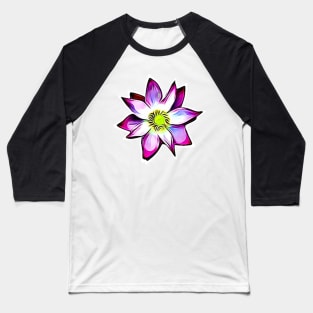 Pink Lotus Flower Art Baseball T-Shirt